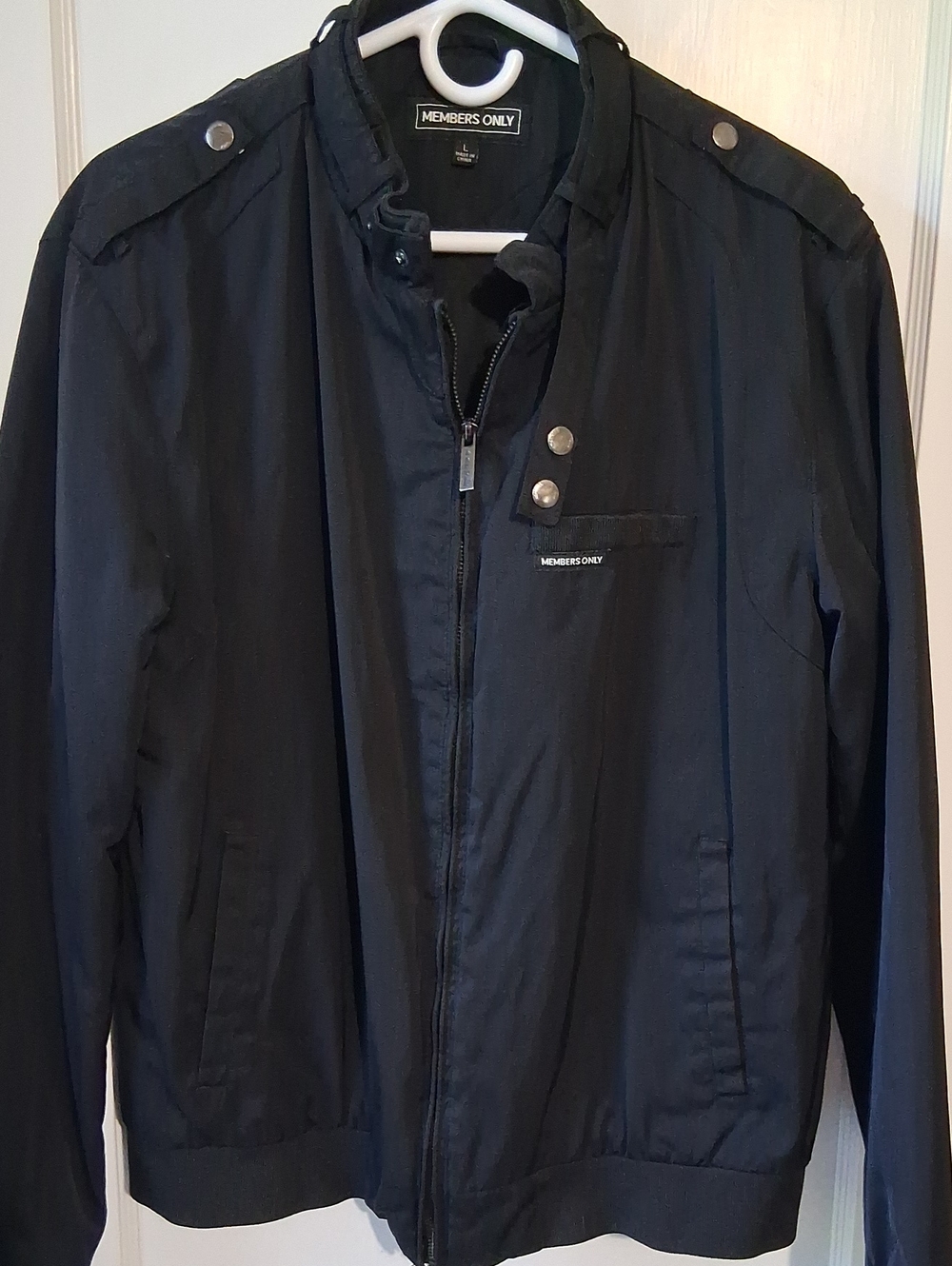 Members Only Black Lightweight Bomber Jacket